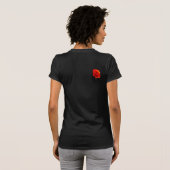 Valentines Red Roseハート – レディースプティTシャツ Tシャツ (裏面フル)