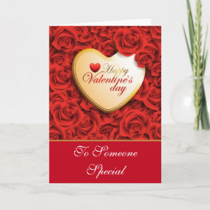 Valentines Red Roses Card-For Someone Special Holi シーズンカード