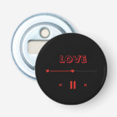 Valentine's Romantic  Badge— Cute Love Pin Button 栓抜き (正面)