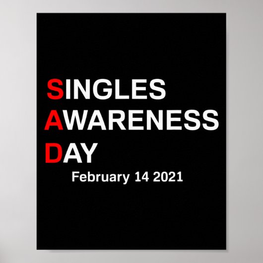Valentines Singles Awareness Day ポスター (正面)