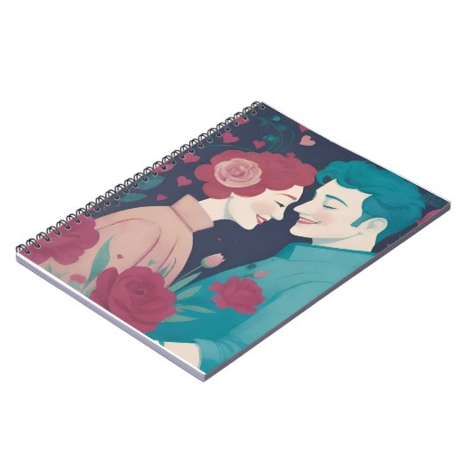 Valentine's Spiral Photo Notebook ノートブック (左側)