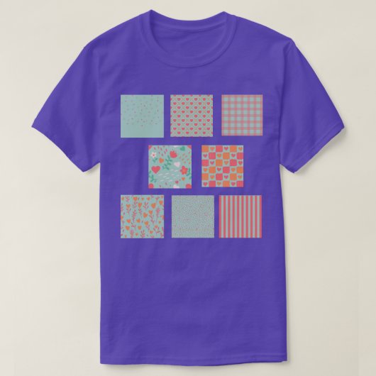 Valentine's squares tshirt tシャツ (デザイン正面)