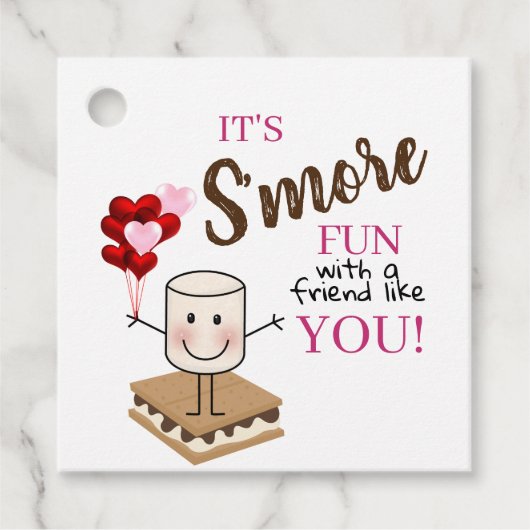 Valentines Sticker, S'moreメッセージカード フェイバータグ (正面)