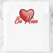 Valentines Stickers/Be Mine 楕円形シール (バッグ)
