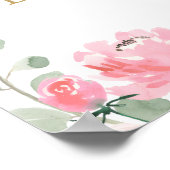 Valentines sweetheart baby shower welcome sign ポスター (角)