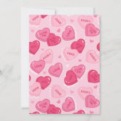 Valentines Sweetheart Candy Baby Shower 招待状 (裏面)