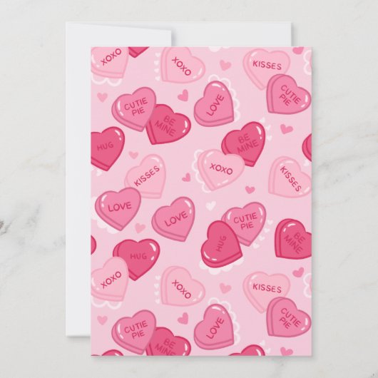 Valentines Sweetheart Candy Baby Shower 招待状 (裏面)