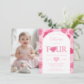 Valentines Sweetheart Candy Birthday Party 招待状 (スタンド正面)