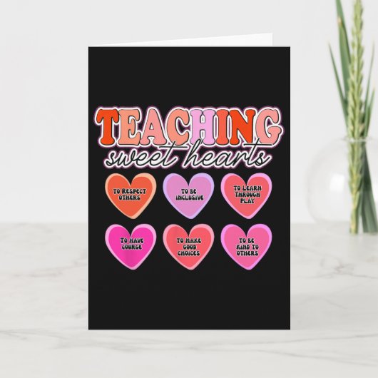 Valentine's Teacher Shirts Teaching Sweethearts, I カード (正面)