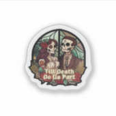 Valentines Till Death Do Us Part Classic Look シール (正面)