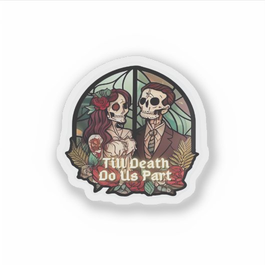 Valentines Till Death Do Us Part Classic Look シール (正面)