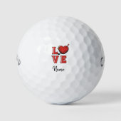 Valentine's  to golfer with love you   golf balls ゴルフボール (正面)