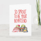 Valentine's Vegan Love, Girlfriend Vegetable Funny カード (正面)