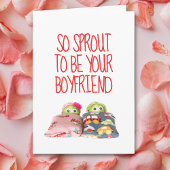 Valentine's Vegan Love, Girlfriend Vegetable Funny カード