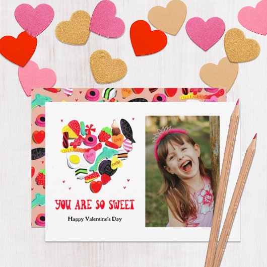 Valentines You Are So Sweet Candyハート写真Holi シーズンカード