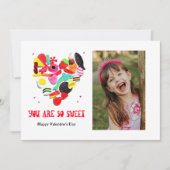 Valentines You Are So Sweet Candyハート写真Holi シーズンカード (正面)