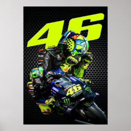 valentino rossi, moto gp legend, the doctor 46, ポスター