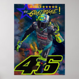 valentino rossi, moto gp legend, the doctor 46, ポスター