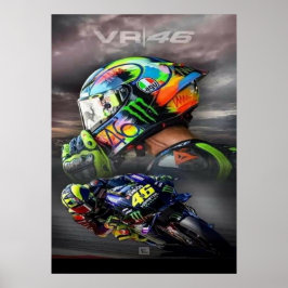 valentino rossi, moto gp legend, the doctor 46, ポスター