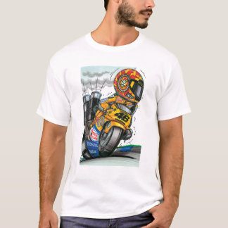 Valentino Rossi pilote de course en caricature Tシャツ