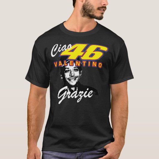Valentino Rossi The Doctor The GOAT Design  Essent Tシャツ (正面)