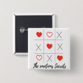 VALENTINS DAY Square button WITH GREAT VIBE 缶バッジ (正面&裏面)