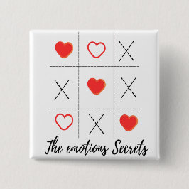VALENTINS DAY Square button WITH GREAT VIBE 缶バッジ
