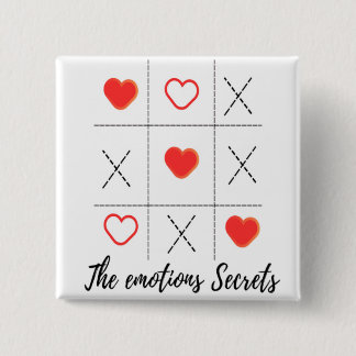 VALENTINS DAY Square button WITH GREAT VIBE 缶バッジ
