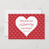 Valentinskarte: Zwei verbundene Herzen - (正面)