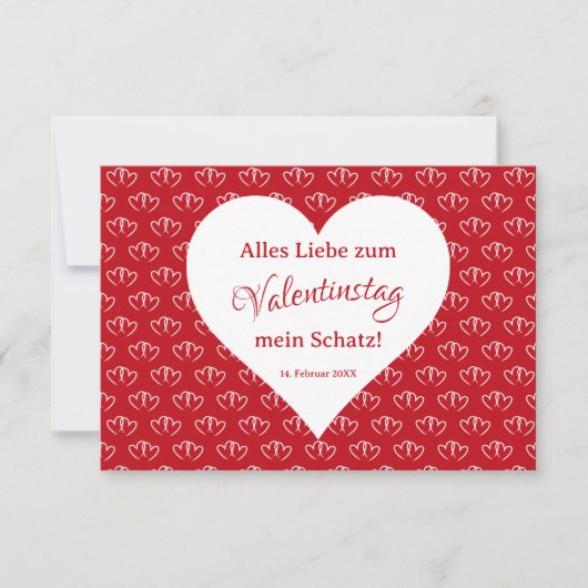 Valentinskarte: Zwei verbundene Herzen -  (正面)