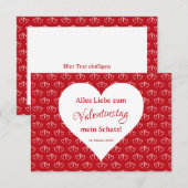 Valentinskarte: Zwei verbundene Herzen -  (正面/裏面)