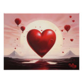 valentinstag herz geschenk  für freundin ポスター (正面)