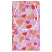 Valentinstag: Viele Herzen in 3D-Optik -  スモールペーパーバッグ (裏面)