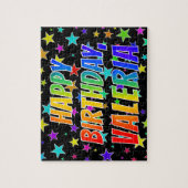 「VALERIA」名、おもしろい「ハッピーバースデー」 ジグソーパズル (縦)