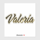 Valeria black gold Lettering Aufkleber Sticker シール (シート)