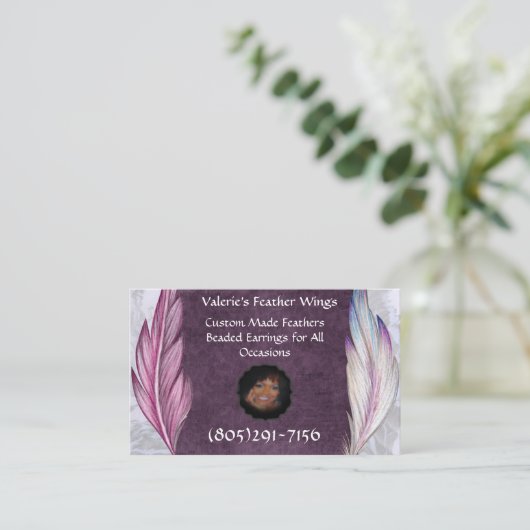 Valerieの羽によっては名刺が飛びます 名刺 (スタンド正面)