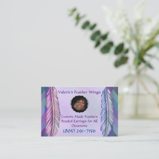 Valerieの羽によっては名刺が飛びます 名刺 (スタンド正面)