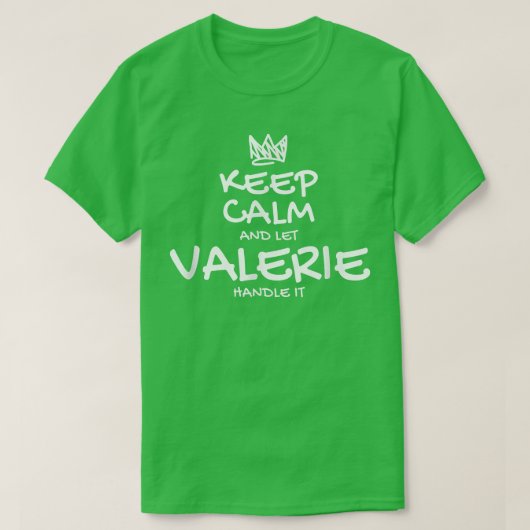 Valerie保 Calm名パーソナライズされた皮肉フライ Tシャツ (デザイン正面)