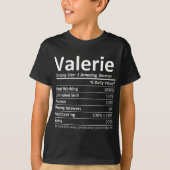 VALERIE栄養の名パーソナライズされた前クリスおもしろいマ Tシャツ (正面)