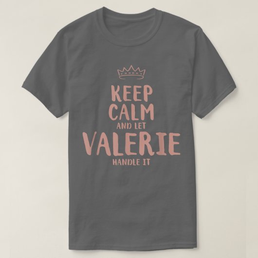 Valerie Calm保名のパーソナライズされた友だちおもしろい Tシャツ (デザイン正面)