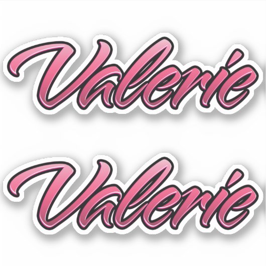 Valerie faded pink Aufkleber Sticker Stickerset シール (正面)