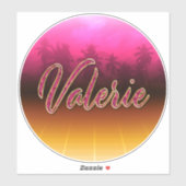 Valerie Vorname Name golden pink Aufkleber Sticker シール (シート)
