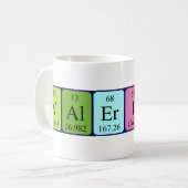 Valerius定期テーブル名mag コーヒーマグカップ (正面左)