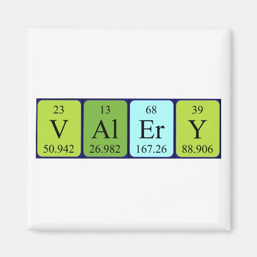 Valery定期テーブル名マグネット マグネット (正面)