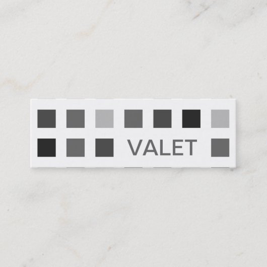 VALET (モダン正方形) スキニー名刺 (正面)
