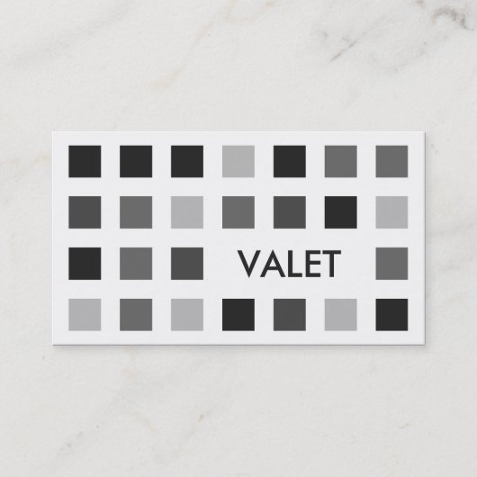VALET (モダン正方形) 名刺 (正面)