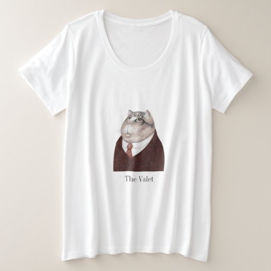 VALET CATウィメンズプラスサイズTシャツ プラスサイズTシャツ (デザイン正面)