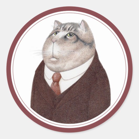 VALET CAT Large Round Stickers ラウンドシール (正面)