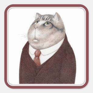 VALET CAT Large Squareステッカー スクエアシール