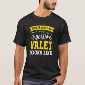 Valet Job Title Employee Funny Worker Profession V Tシャツ (正面)